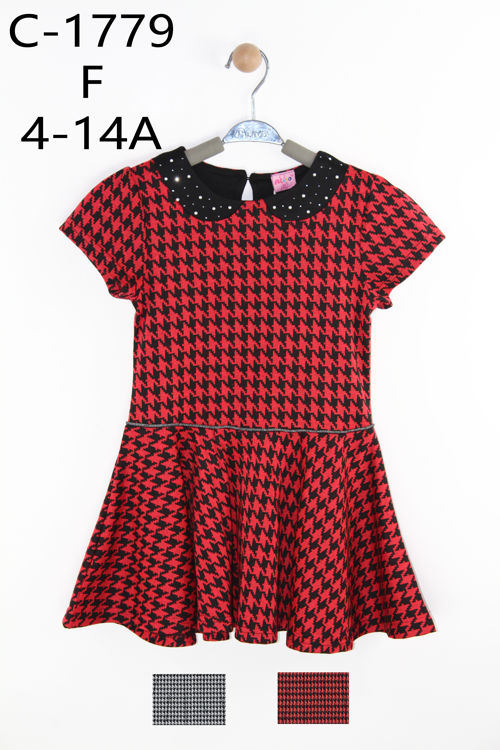 Picture of C1779- GIRLS WINTER PETER PAN COLLAR SMART DRESS